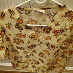 Thanksgiving scrub top
